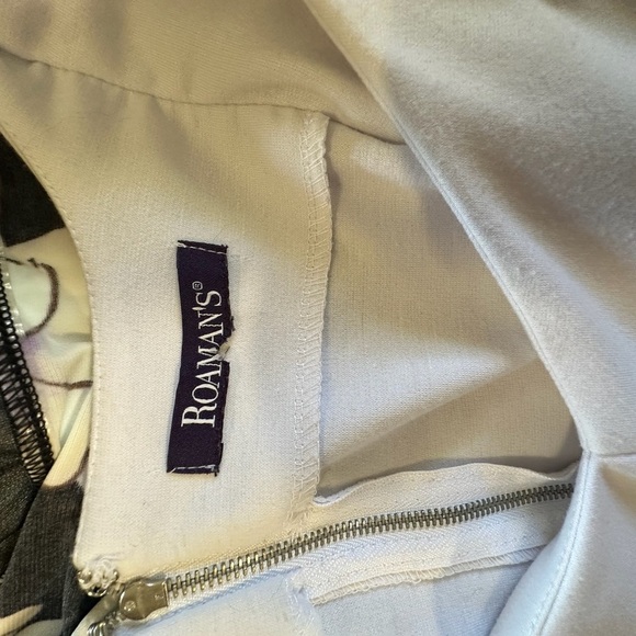 Roaman's White Relaxed Midi Dress Womens Size 34W - Picture 5 of 5